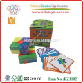 hot sale 21pcs block buddies for kids wooden educational card game, wooden educational block